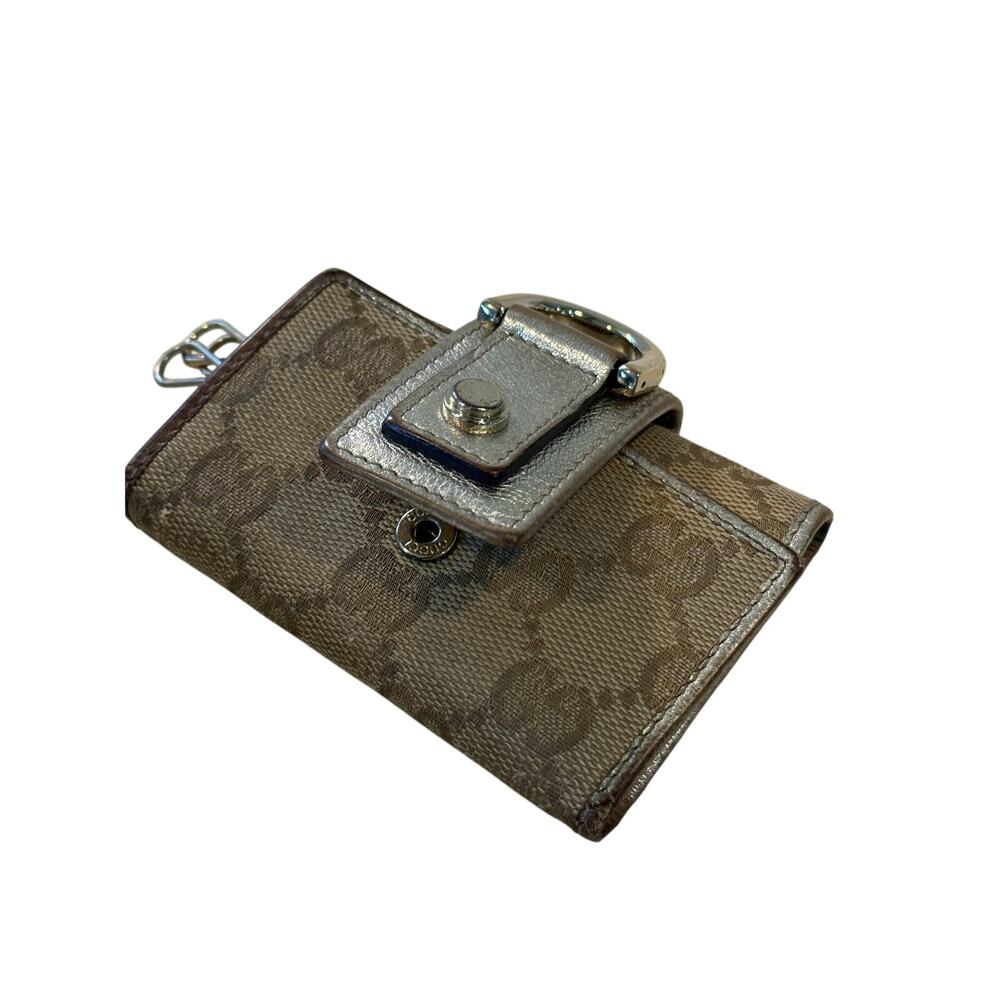 Vintage Gucci GG Monogram 6-Hook Key Case Holder - Beige/Tan - Picture 7 of 13
